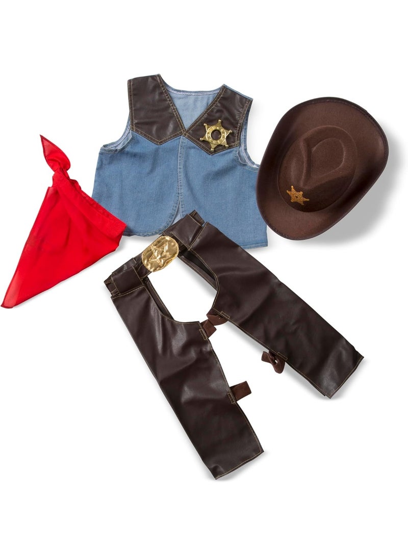 ميليسا آند دوج زي رعاة البقر للأطفال، طقم ملابس تنكرية لحفلات الكوسبلاي للأطفال من سن 3 إلى 6 سنوات. - Image 2